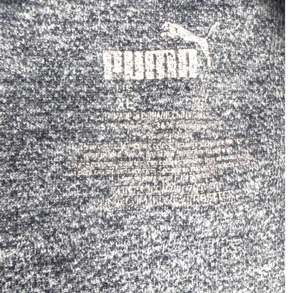 Puma Womens Sports Bra Gray Heather‎ Seamless Black Racerback XL 2 Pack Lot - Picture 6 of 6